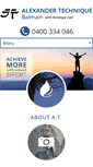 Mobile Screenshot of alexandertechniqueconsultant.com